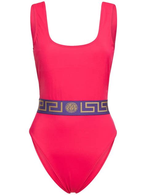 versace swimwear ladies|Versace greca One Piece swimsuit.